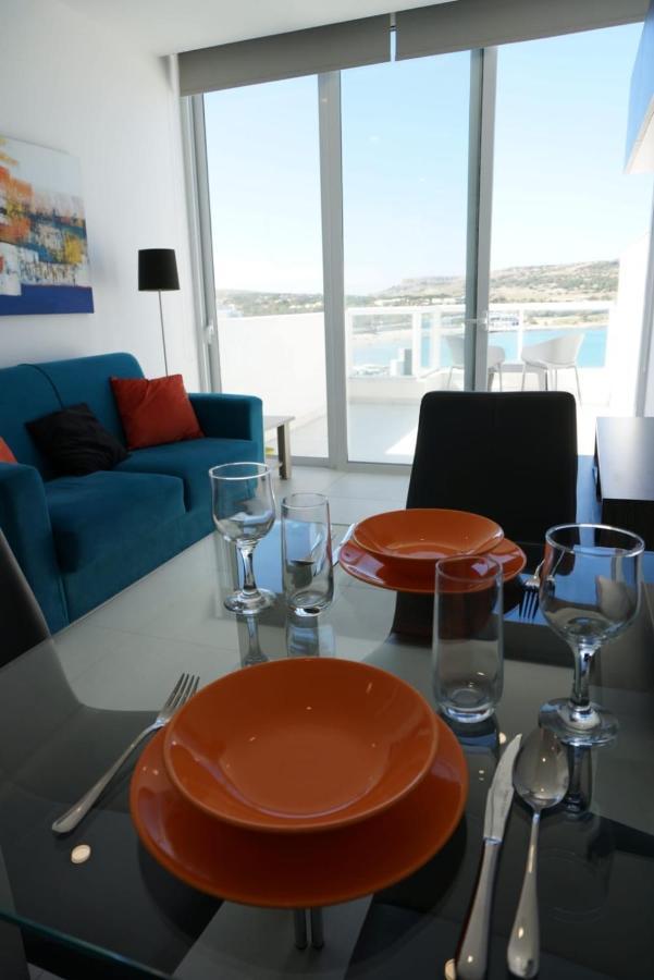 Sea View Penthouse Mellieha Bay Lägenhet Exteriör bild